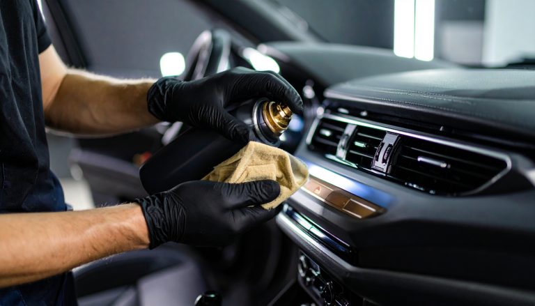 Odor remediation service being performed